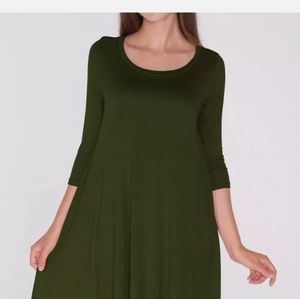 Olive green lightweight tunic top women's size XL